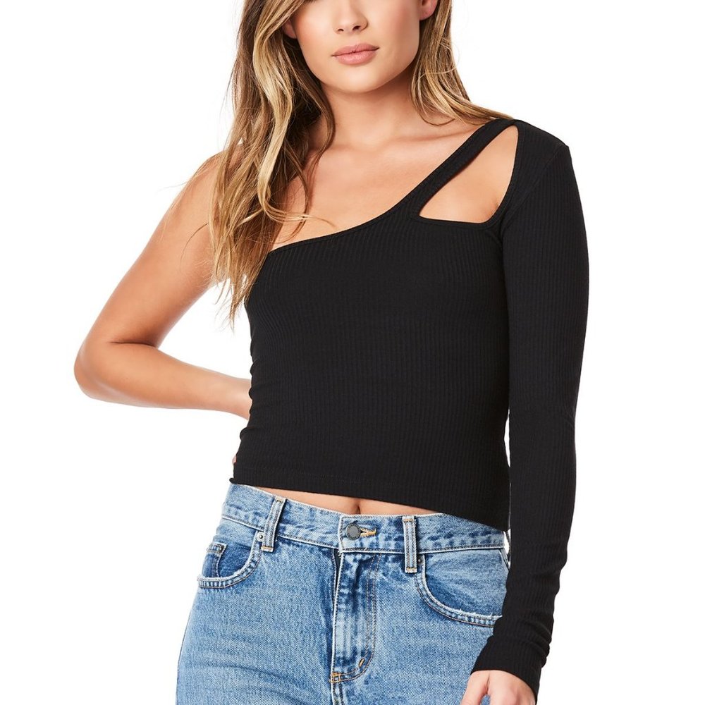 NWT Emma & Sam ONE SHOULDER LONG SLEEVE TEE